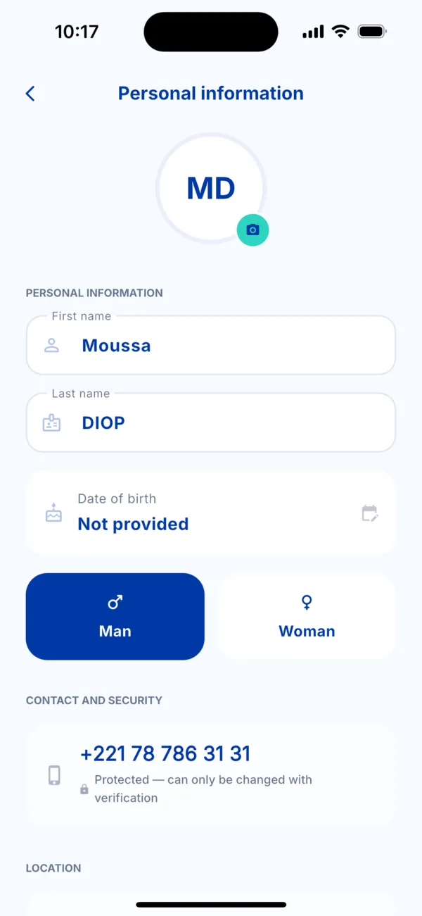 Personal information