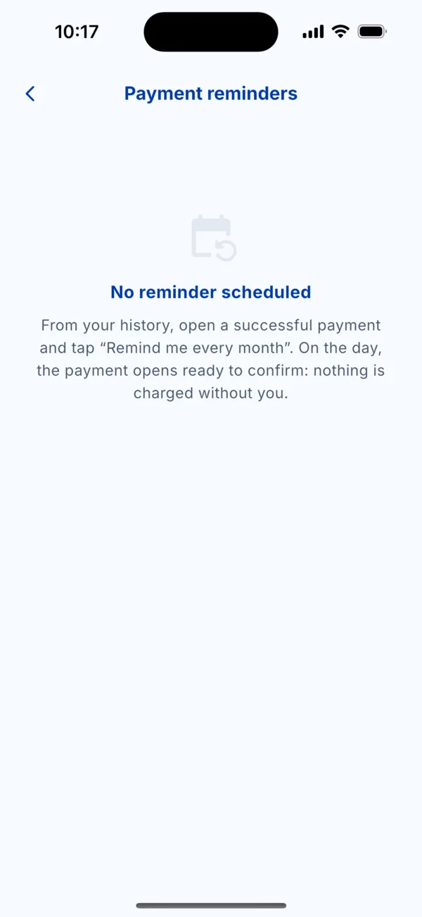 Payment reminders