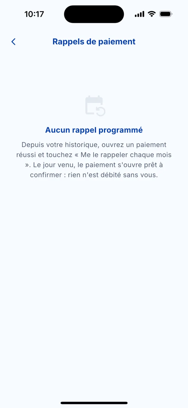 Rappels de paiement